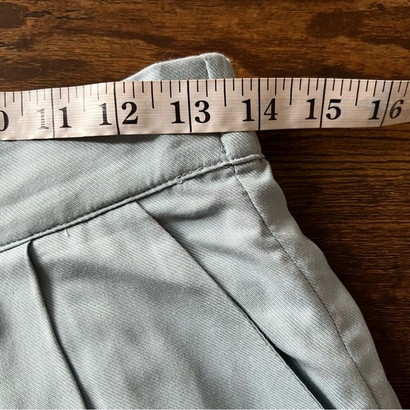 Anthropologie The Korner Blue High Rise Lightweight Pleated Tapered Leg Pant 4 - Picture 10 of 13